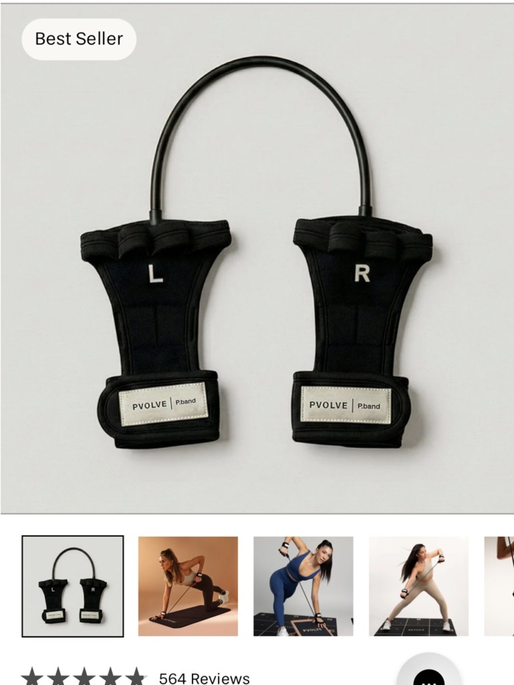 PVOLVE Black P.band Hand Grip Resistance Trainer